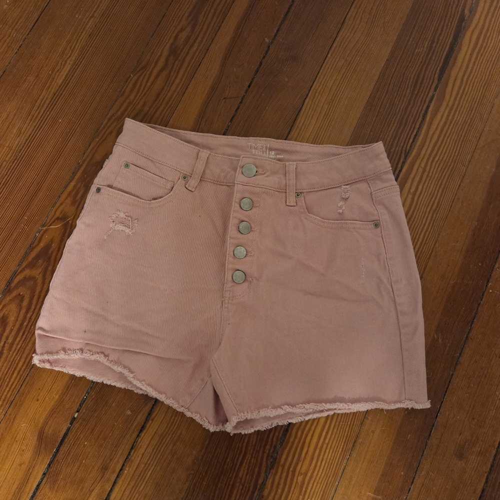 High Rise Pink shorts, Size 12
